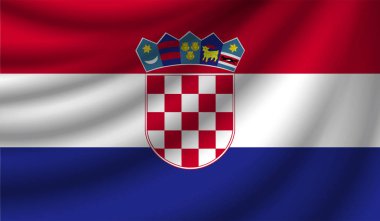 Gerçekçi bayrak, vektör çizim