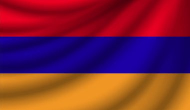 Gerçekçi bayrak, vektör çizim