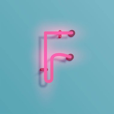 Gerçekçi neon karakter yazı kümesi, vektör