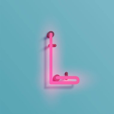 Gerçekçi neon karakter yazı kümesi, vektör