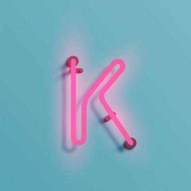 Gerçekçi neon karakter yazı kümesi, vektör