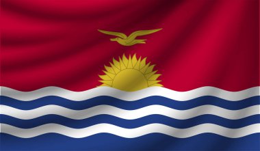 Gerçekçi bayrak, vektör çizim