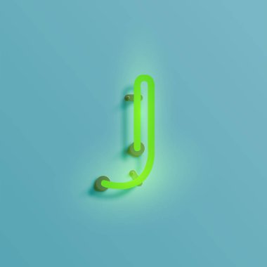 Gerçekçi neon karakter yazı kümesi, vektör