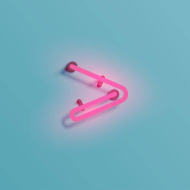 Gerçekçi neon karakter yazı kümesi, vektör