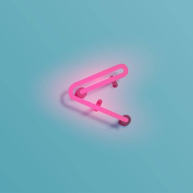 Gerçekçi neon karakter yazı kümesi, vektör