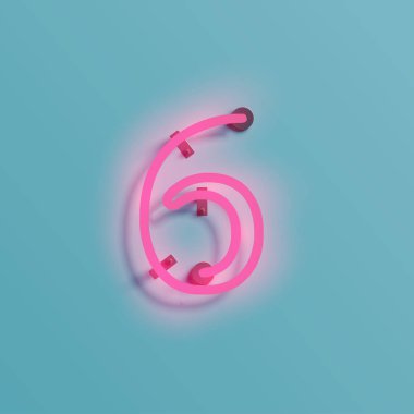 Gerçekçi neon karakter yazı kümesi, vektör