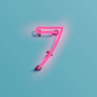 Gerçekçi neon karakter yazı kümesi, vektör