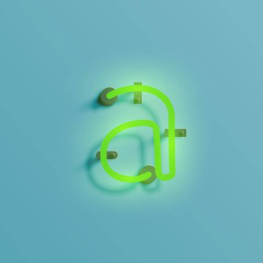 Gerçekçi neon karakter yazı kümesi, vektör