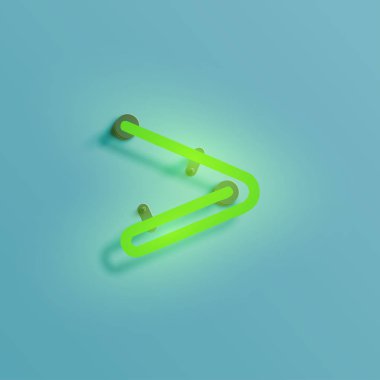 Gerçekçi neon karakter yazı kümesi, vektör