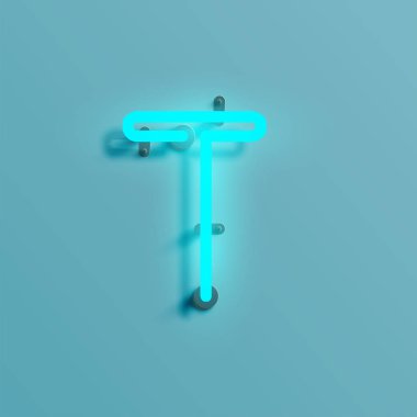 Gerçekçi neon karakter yazı kümesi, vektör