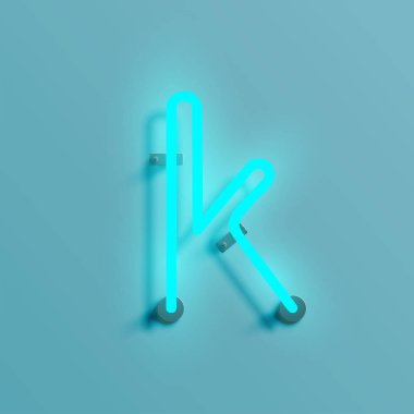 Gerçekçi neon karakter yazı kümesi, vektör