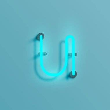 Gerçekçi neon karakter yazı kümesi, vektör