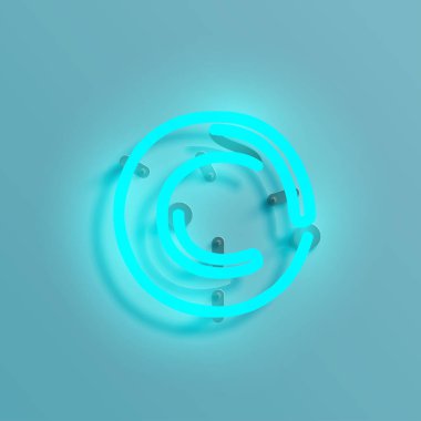 Gerçekçi neon karakter yazı kümesi, vektör