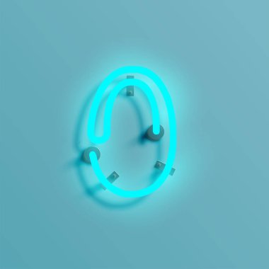 Gerçekçi neon karakter yazı kümesi, vektör