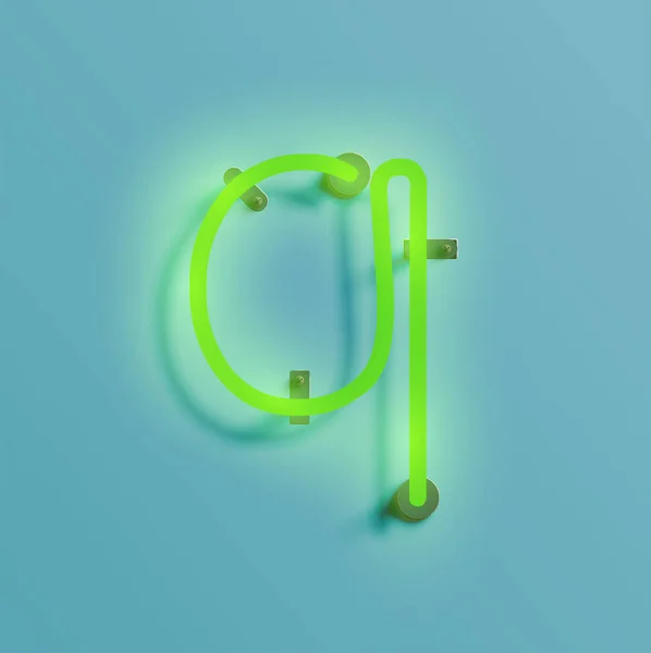 Realistiska neon karaktär från ett monterat, vektorgrafik — Stock vektor