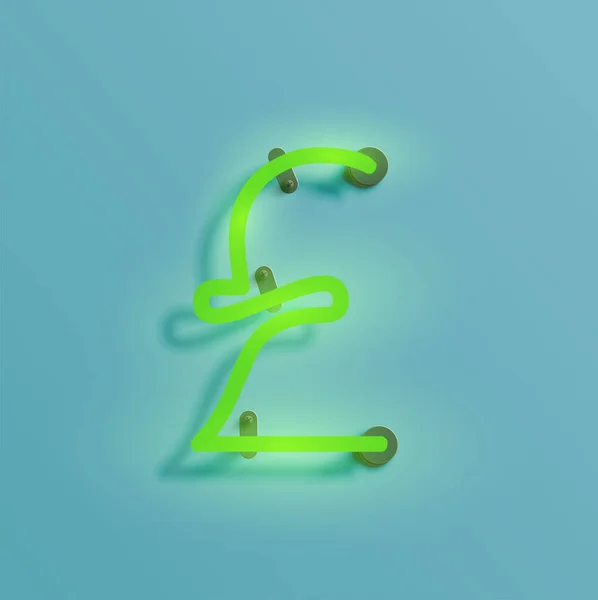 Realistische neon teken van een drukklare, vector — Stockvector