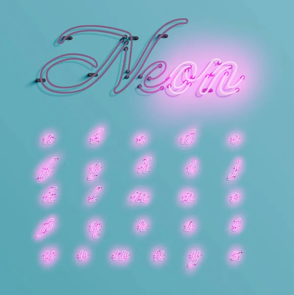 Realistische neon teken gezet, vector — Stockvector