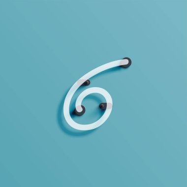 Gerçekçi neon karakter yazı kümesi, vektör