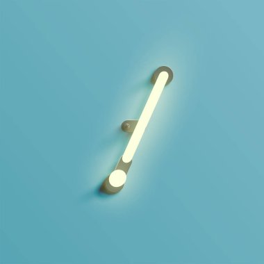 Gerçekçi neon karakter yazı kümesi, vektör