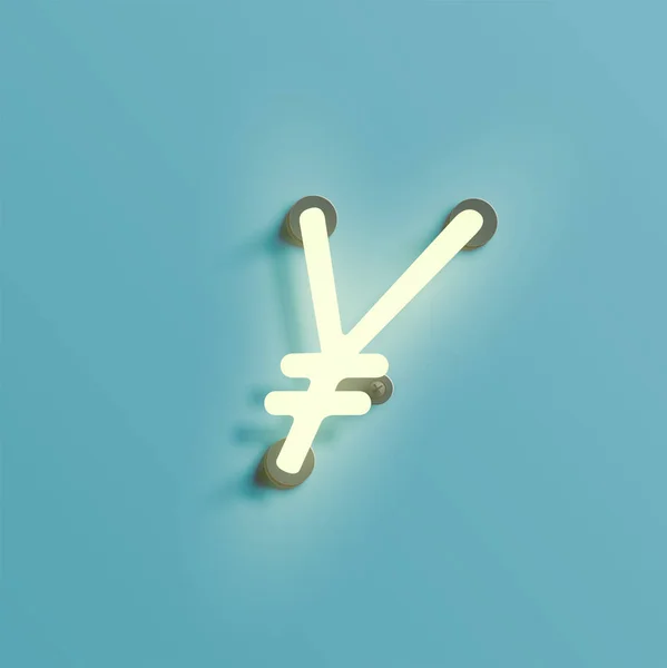 Realistische Leuchtschrift aus einem Satz, Vektor — Stockvektor