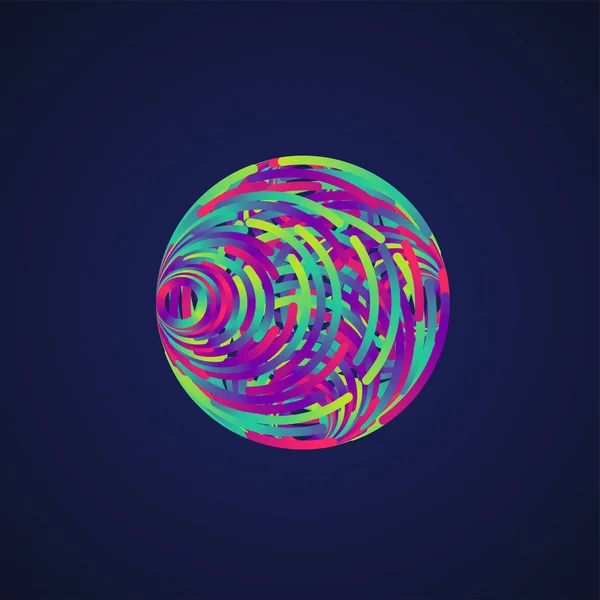 Цветные неоновые круги фон, вектор — стоковый вектор