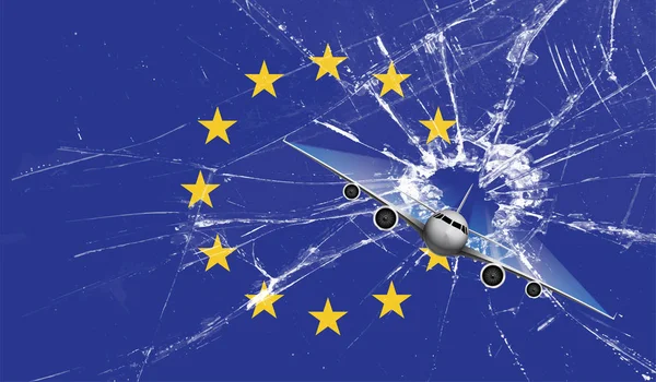 Της Βρετανίας αστέρι βολή από τη σημαία της ΕΕ, εικονογράφηση διάνυσμα — Διανυσματικό Αρχείο