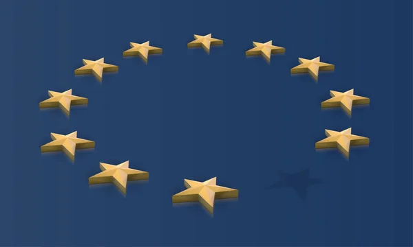 Étoile manquante du drapeau de l'UE, vecteur — Image vectorielle