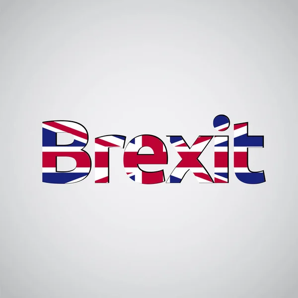 Szöveg Brexit brit zászló, vektor — Stock Vector