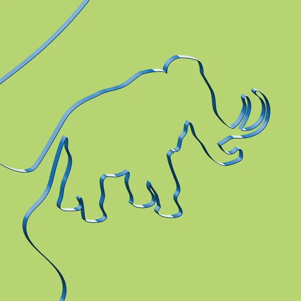 Gerçekçi şerit bir hayvan, vektör çizim şekilleri — Stok Vektör