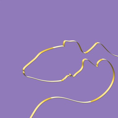 Gerçekçi şerit bir hayvan, vektör çizim şekilleri