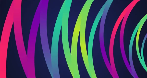 Círculos de neón de colores fondo, vector — Archivo Imágenes Vectoriales