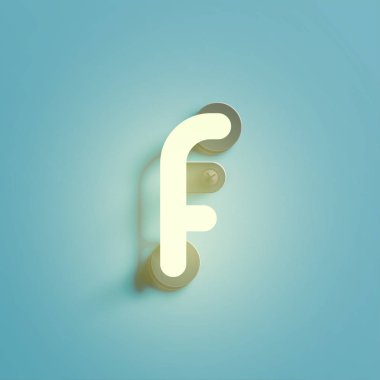 Bir Fontset gerçekçi Neon karakter, vektör illüstrasyon