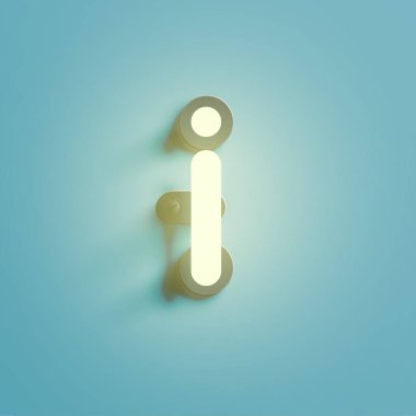 Bir Fontset gerçekçi Neon karakter, vektör illüstrasyon