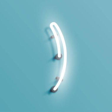 Bir Fontset gerçekçi Neon karakter, vektör illüstrasyon