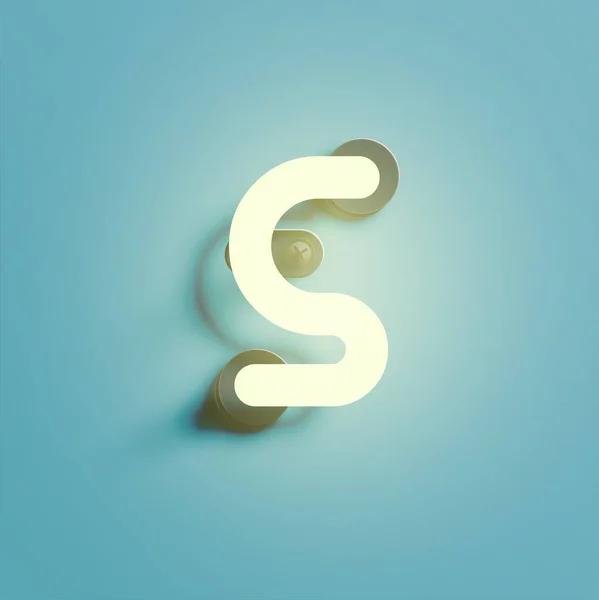 Bir Fontset gerçekçi Neon karakter, vektör illüstrasyon — Stok Vektör