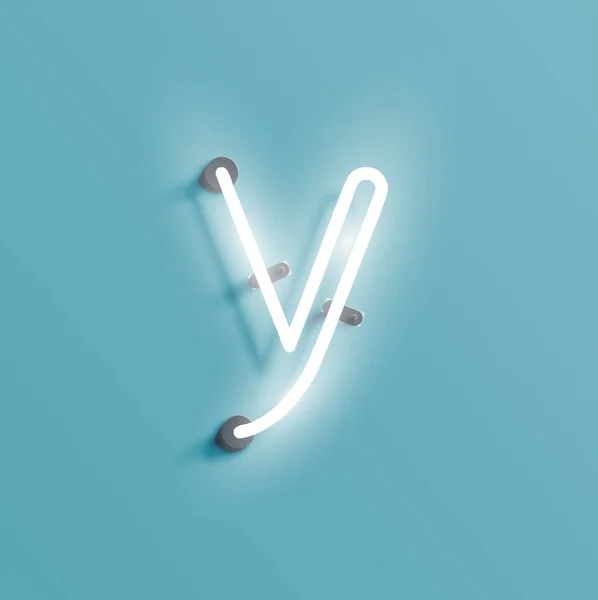 Реалістичний неоновий символ з набору шрифтів, Векторні ілюстрації — стоковий вектор
