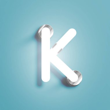 Bir Fontset gerçekçi Neon karakter, vektör illüstrasyon