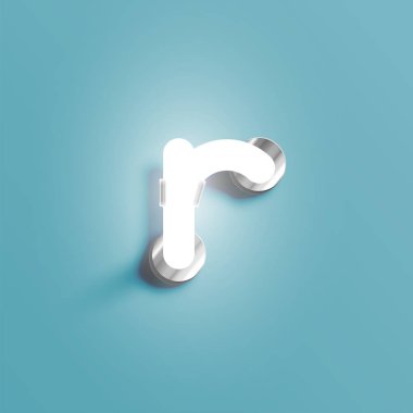 Bir Fontset gerçekçi Neon karakter, vektör illüstrasyon