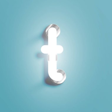 Bir Fontset gerçekçi Neon karakter, vektör illüstrasyon