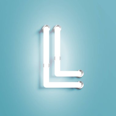 Bir Fontset gerçekçi Neon karakter, vektör illüstrasyon