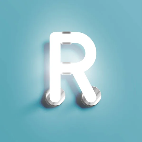 Ρεαλιστικός χαρακτήρας νέον από ένα σύνολο γραμματοσειράς, απεικόνιση διανυσματικών φορέων — Διανυσματικό Αρχείο