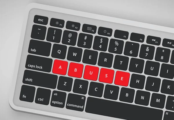 Cartas en el teclado forman una palabra, ilustración vectorial — Vector de stock