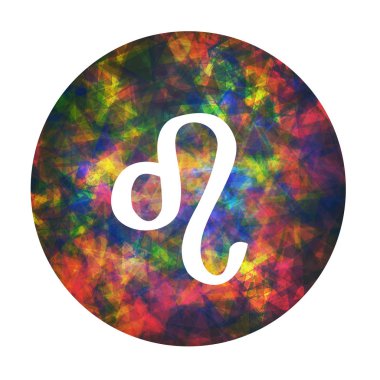Leo bir Zodiac işareti, vektör illüstrasyon
