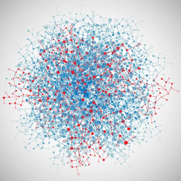 Fundo poligonal abstrato com pontos e linhas conectados, con —  Vetores de Stock