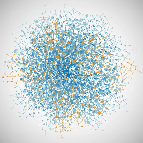 Fundo poligonal abstrato com pontos e linhas conectados, con —  Vetores de Stock