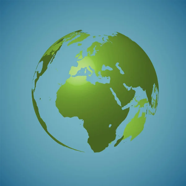 World Globe op een blauwe achtergrond, vector illustratie — Stockvector