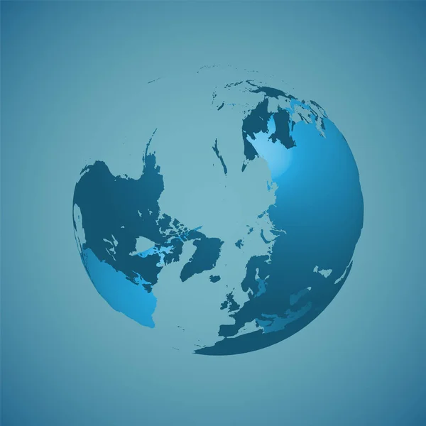 Мировой шар на синем фоне, векторная иллюстрация — стоковый вектор