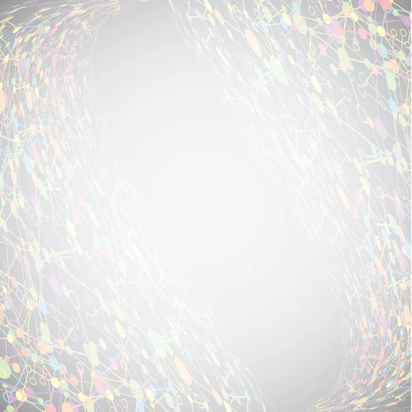 抽象多边形五颜六色的背景与连接的点和 l — 图库矢量图片