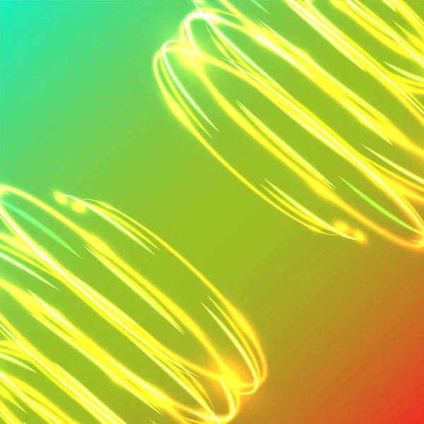 Neon suddiga cirklar på en blå bakgrund, vektor illustration. — Stock vektor