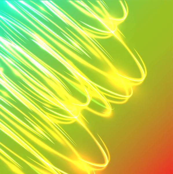 Neon wazige cirkels op een blauwe achtergrond, vector illustratie. — Stockvector